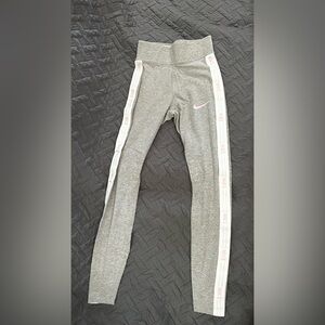 Nike Gray Leggings with Pink Accents